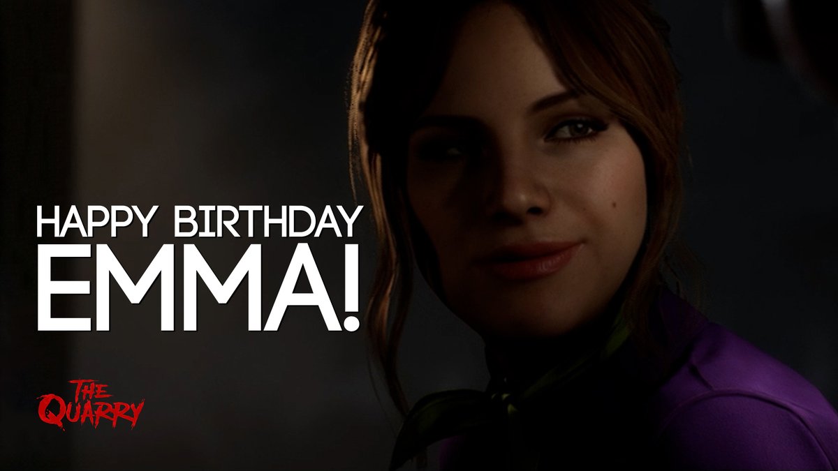 SuperMGames's tweet photo. Smile for the camera Emma - it’s your day! 🎂 

Don't forget to leave a like and comment for our birthday star 👍

@2K | #TheQuarry https://t.co/hFT2hgShiF