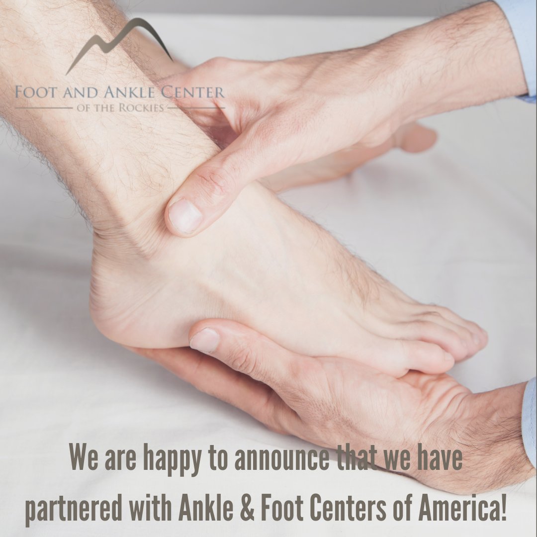 FACOFTHEROCKIES's tweet photo. We are excited to announce that we have recently partnered with Ankle &amp; Foot Centers of America. This partnership allows us to align ourselves with a national team of highly skilled foot and ankle specialists who share our core values and beliefs! https://t.co/1mc8zQ9WCy https://t.co/SftIMIDnMF