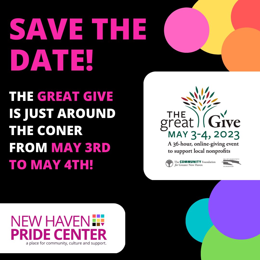 Join us for the Great Give Power Hour on May 3rd and Blue Orchid Pan Asian Cuisine &amp; Bar from 5:00pm - 7:00pm! 

#GreatGive #nonprofit #fundraiser #newhavenpridecenter #lgbtq #queer