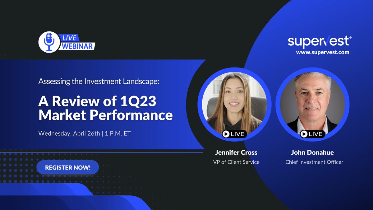 💥 Ready to dominate the investment game? Join Jennifer Cross and John Donahue for a dynamic review of the Q1 2023 market performance. Gain expert insights on asset class performance and the year ahead. #InvestmentWebinar #MarketPerformance 📊 zoom.us/webinar/regist…