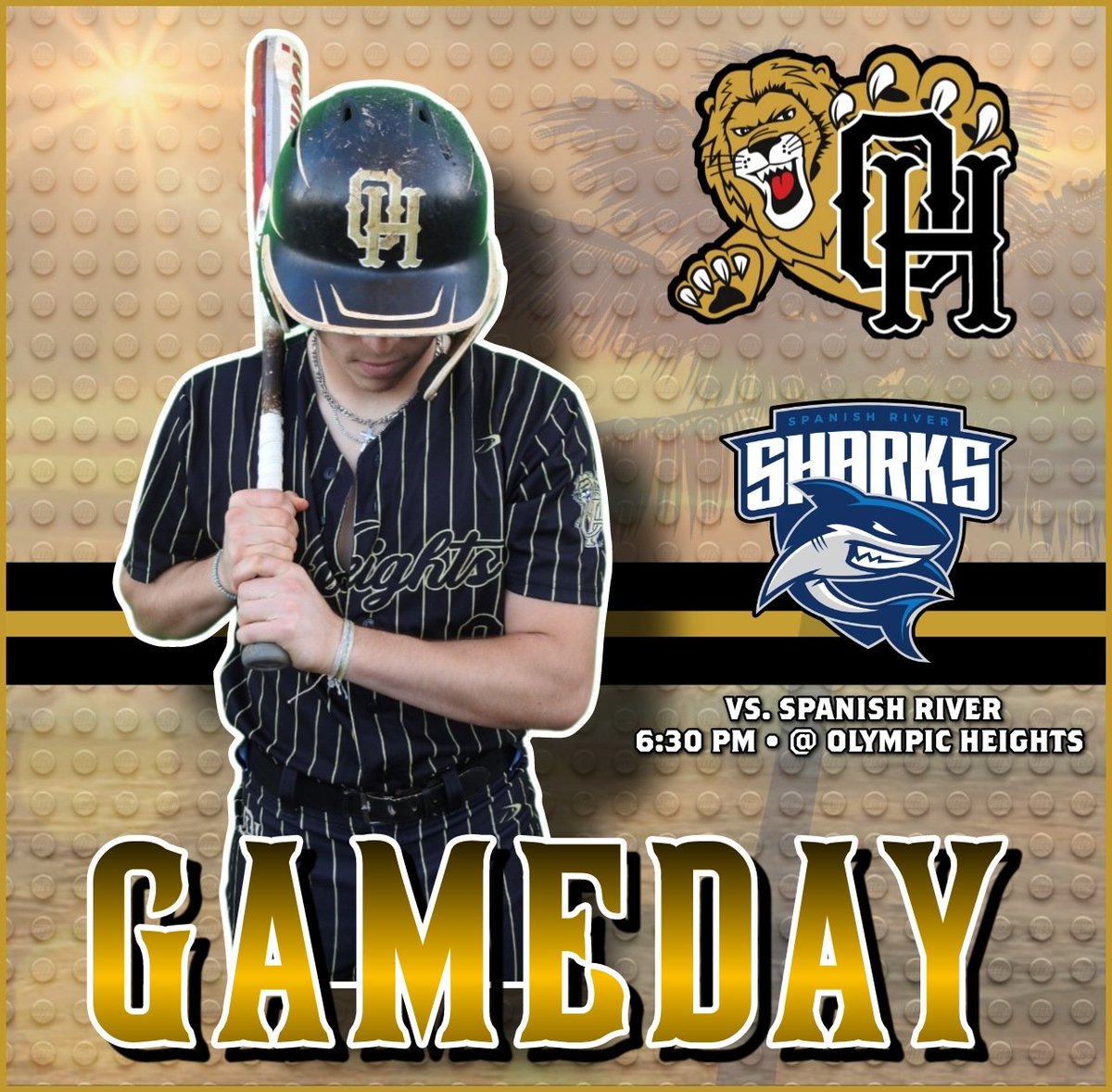 Tonight your Olympic Heights Lions take on the Spanish River Sharks at 6:30 pm at home. Go Lions! #whynotus
