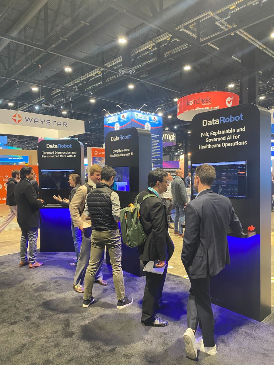 DataRobot's tweet photo. 📸 So many great moments from #HIMSS2023 last week! Thanks to all who joined us to learn more about #ValueDrivenAI. We had a great time with you in Chicago! https://t.co/B77k3JEbJR