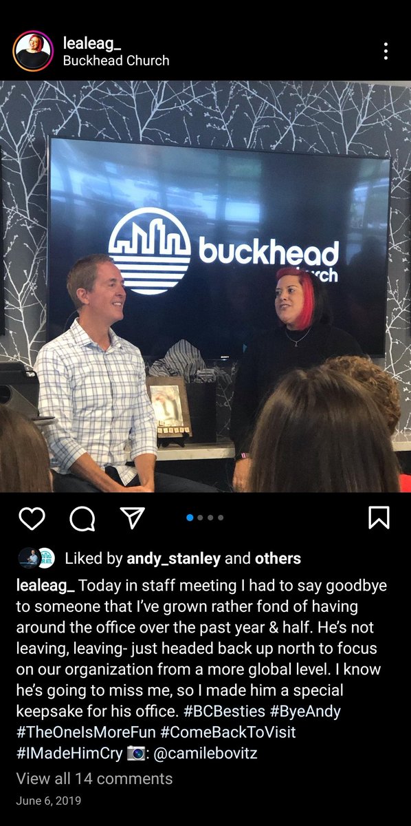 standyanley's tweet photo. @AndyStanley allows singles ministry to be run by pro drag / trans leftist. He is not a good leader.
I'll spare you the lap dance video she recieved on her birthday from this drag queen. This is right in line with other recent discoveries. @northpointcommunitychurch
#Wokestanley https://t.co/tMjF6zuPtg
