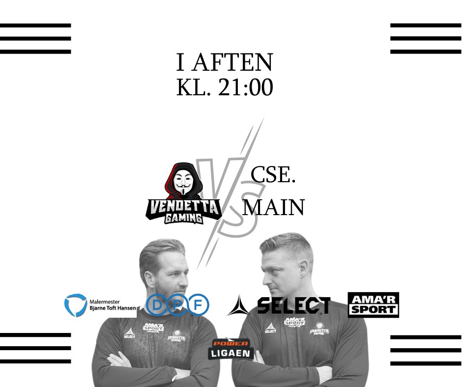 vendgamingdk's tweet photo. Aftenens @dust2dk opgør skal spilles mod CSE.Main. 

Kampen spilles klokken 21.00 men streames desværre ikke.

@HAEZDcsgo
@bobkingCSGO
@olzencs
@kuzlaren
@zagalcsgo

#theverdictisvengeance https://t.co/l22KpyO7ex