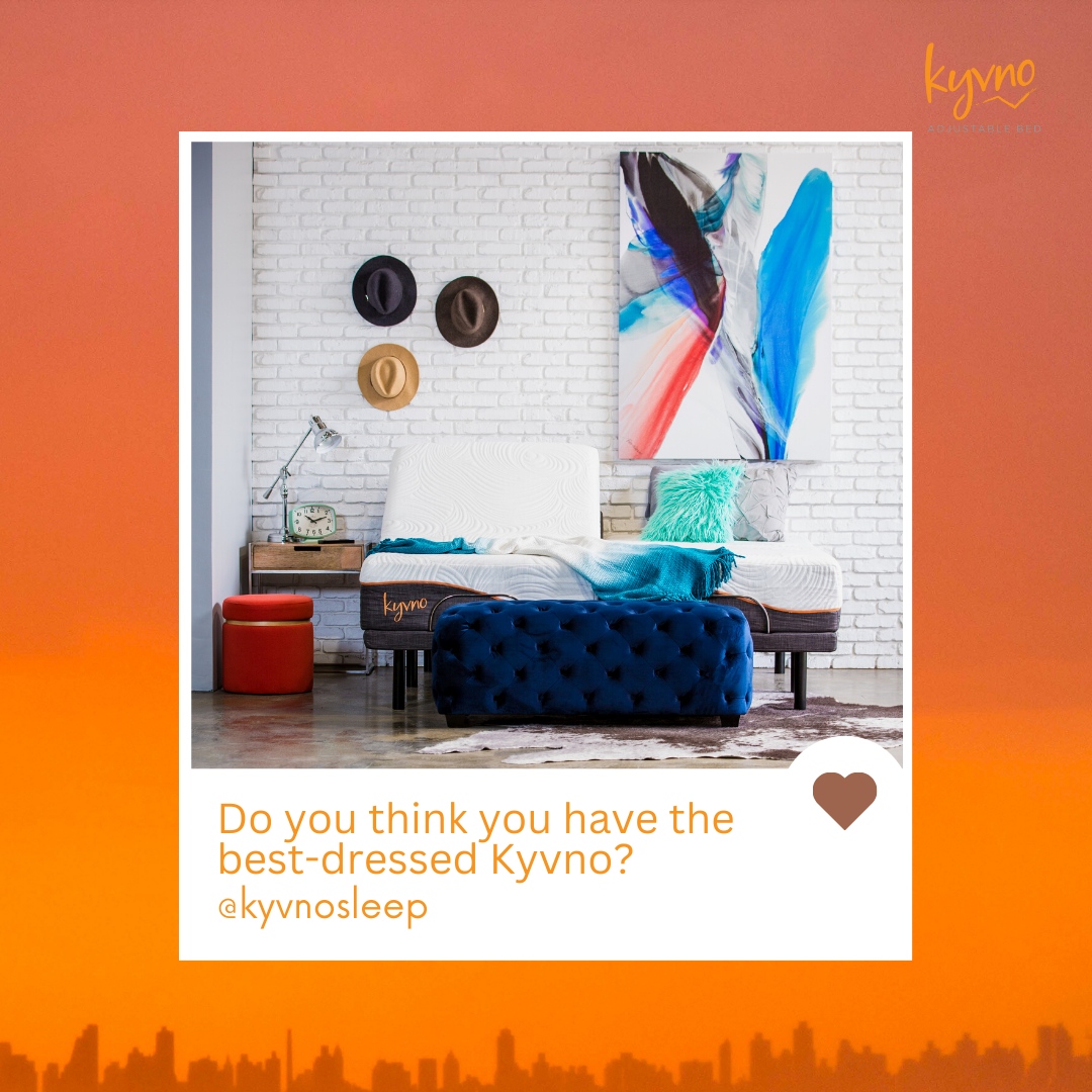 KyvnoSleep's tweet photo. If you think you have the best-dressed bed, take a pic and tag Kyvno 

To join the fun, click this link to get your own Kyvno: https://t.co/BeMHgOrc0d
- 
#sleepgoals #memoryfoam #bestmattress #adjustablebed #adjustablebeds #foammattress #bestdressed #kyvno https://t.co/cX9L4rxtNh
