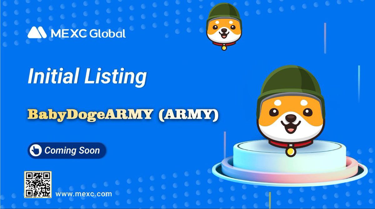 BabyDogeARMYai's tweet photo. 🐾🪖BabyDogeARMY 
next $PEPE MOONING🥳

🔆TaxFee %4 for Buy&amp;Sell

🌟#Kucoin &amp; #MEXC listings
🌟Massive Asian Marketing🇯🇵🇨🇳

💩Chart: https://t.co/AXHWjVOJjR

🌲Links: https://t.co/YPp17MylGv

$RNDR $SAND $CEEK $TWT $OPTI  $ASTR $MOOV $PRIMAL $VRA $RACA $ASTR $PEPA $MIST $REVO https://t.co/cKt7fU6NtA