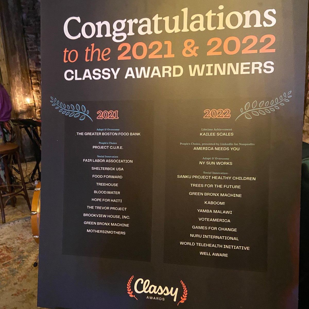 bloodwater's tweet image. Today is the LAST DAY to #vote for us for the #ClassyAwards People's Choice Award! Here are some pictures from last year's @classy Collaborative where we got to celebrate a 2021 Award. 3 + 4 were just a funny quirk of our Airbnb 😄

Vote (and learn more): l8r.it/cDDT