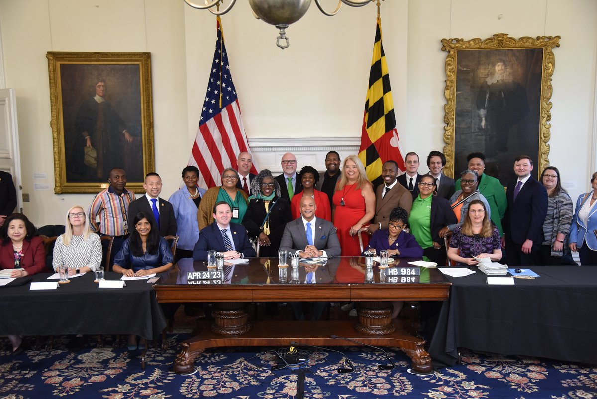 JazzforMaryland's tweet photo. Yesterday, my legislation HB984 the Public Employee Relations Act was signed into law by .@iamwesmoore. I was thrilled to join so many great advocates from @AFSCMEMaryland and @MSEAeducators in getting this legislation passed. https://t.co/5fKbihbUys