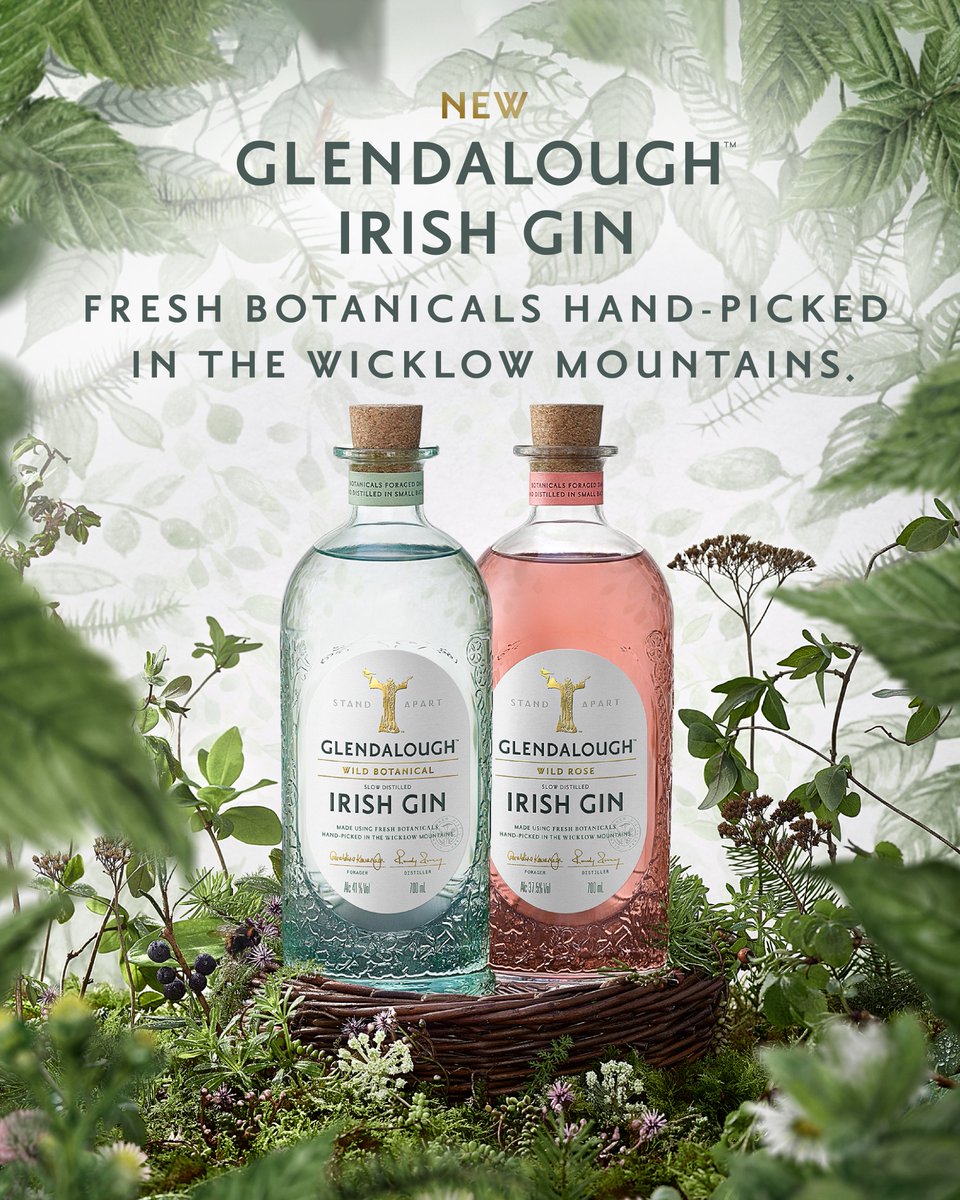 Crafted with fresh botanicals from the Wicklow Mountains, our luxury Irish Gins have an elegant new look.✨ Our new bottle is available in store or click the link in our bio to shop online now. #PleaseEnjoyResponsibly #GlendaloughIrishGin #GlendaloughDistillery