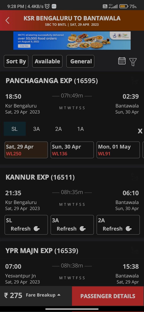 ROOPESHPOOJAR11's tweet photo. Every time i booked this route fully booked i  request you please add more trains for this route SBC to MAQ https://t.co/BUFL0O0yMu