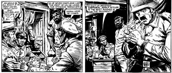 PatMillsComics's tweet photo. This week in Secret History of Charley's War, the choice of title is deliberate because my original got censored on FB. Possibly here too? Anyway, Charley meets the most infamous character of WW2 as a young man... #hewhocannotbenamed 🤫
https://t.co/unRjui3ZvE https://t.co/H2EPVB8JZg