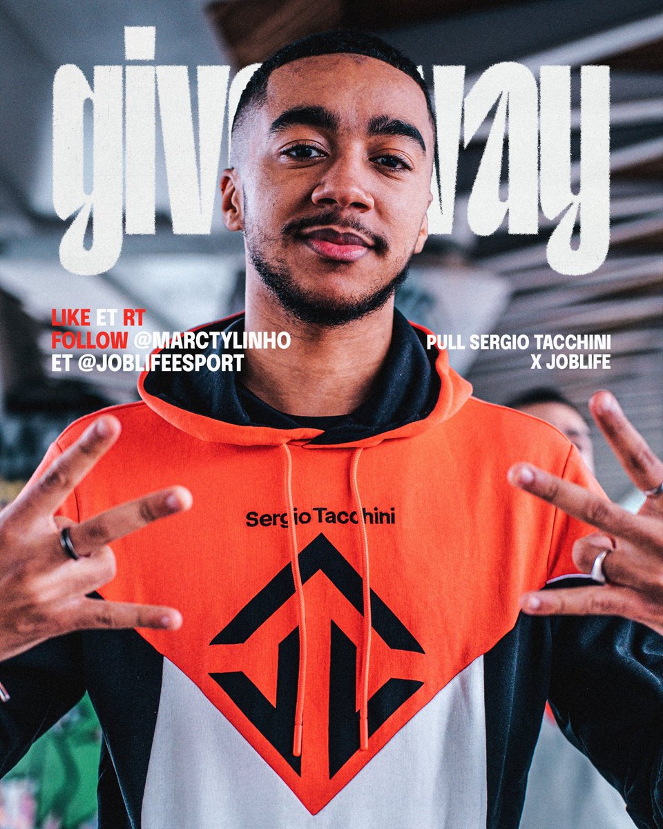 🔴 GIVEAWAY - Hoodie Sergio Tacchini x Joblife

La miff, je vous fais gagner un hoodie en taille M dédicacer par toute l'équipe , pour participer c'est très simple :

▶️ Follow <a href="/marctylinho/">MARCTYLINHO</a> &amp; <a href="/JoblifeEsport/">Joblife 🎗️</a>
▶️ RT + Like ce tweet

Tirage dans une semaine, bonne chance #JOBLIFE