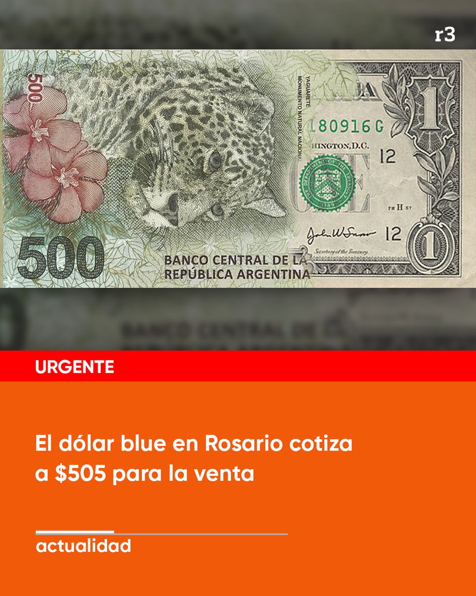 ⭕ #URGENTE! Dólar blue por las nubes: saltó más de $30 y en Rosario se vende a $500

Las turbulencias están lejos de terminar para el mercado cambiario. 

La divisa norteamericana paralela subió más de $30 y la brecha volvió a tocar las tres cifras.

#rosraio3 #dólar #blue
