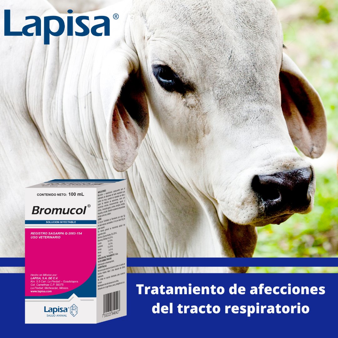 Superiorespty's tweet photo. Para el tratamiento de afecciones del tracto respiratorio que cursan con moco, aumento de viscosidad de éste y casos de retención de secreciones. #Lapisa De venta en nuestros almacenes y en los mejores agroservicios a nivel nacional. https://t.co/7XW4B0AzoO