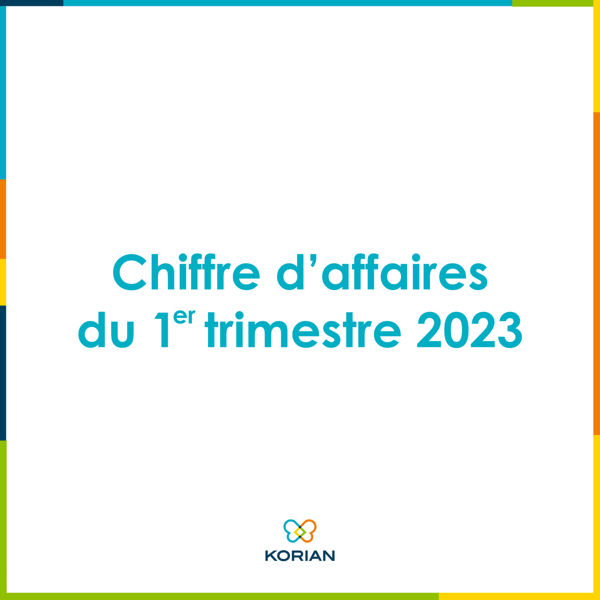 KorianFrance's tweet photo. Chiffre d’affaires du 1er trimestre 2023 de 1,2 milliard d’euros, en hausse de 11,8 % dont 8,8 % organique conformément aux attentes.

Découvrez le communiqué de presse
👉 https://t.co/lElrvKCgWg https://t.co/V8VmxEgrDt