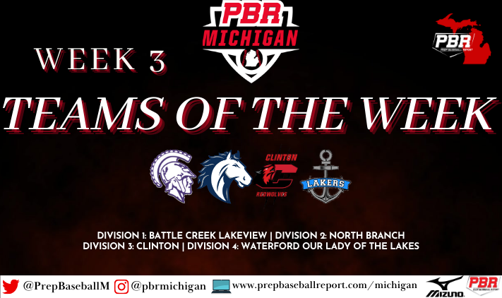 ⚾ Week 3 Teams of the Week

📝👇
D1- <a href="/bc_lhs_baseball/">BC Lakeview Baseball</a>
🔗 loom.ly/zu-C8k4
D2- <a href="/NorthBranchAD/">NB Athletics</a>
🔗 loom.ly/b8g8K0Q
D3- <a href="/ClintonAthletic/">Redwolves Athletics 🐺</a>
🔗 loom.ly/8Q2Hrig
D4- <a href="/OLLathletics/">OLL Athletics</a>
🔗 loom.ly/fbf14jk

#BeSeen @PrepBaseball <a href="/MHSAA/">MHSAA</a> <a href="/MHSBCA1/">MHSBCA</a>