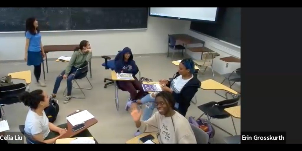 WLCTCNJ's tweet photo. Erin Grosskurth, a TCNJ alumna, visited CHI 152 during class and delivered a career talk to current students of the Chinese class. Erin began learning Mandarin through the TCNJ intensive program, which sparked her passion and dedication to mastering this global language. https://t.co/OKQshQT1r2