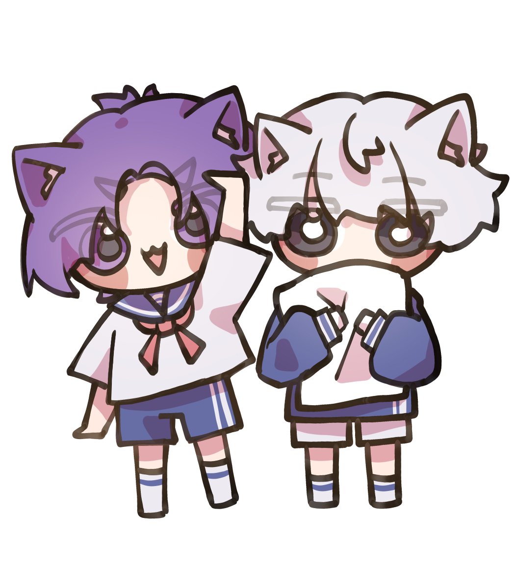 non_yobu's tweet photo. [Free day - Sailor outfit cattos!💜🤍] #ReonagiWeek2023 (late) Day 4
#ブルーロックFA #bluelock #ReonagiWeek ngro https://t.co/D67LW7qaRH