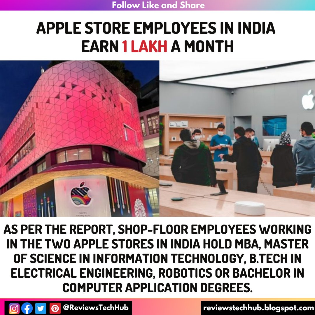 ReviewsTechHub's tweet photo. Apple Store
#reviewstechhub
.
.
Don't forget to Like Follow And Share
.
.
Tags:-
 #technews #update #techupdate #ios #applewatch #applemusic #applestore #employees #appleemployee #news https://t.co/iRHJfvyBJx