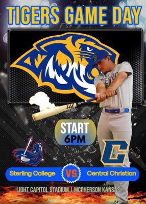 CCCKTigerBSB's tweet photo. Game day vs Sterling College
📍 Light Cap Stadium
⏰ 6p
#TGBTG #NoSoftServes #GrowingMen https://t.co/6C3bkQyc0s