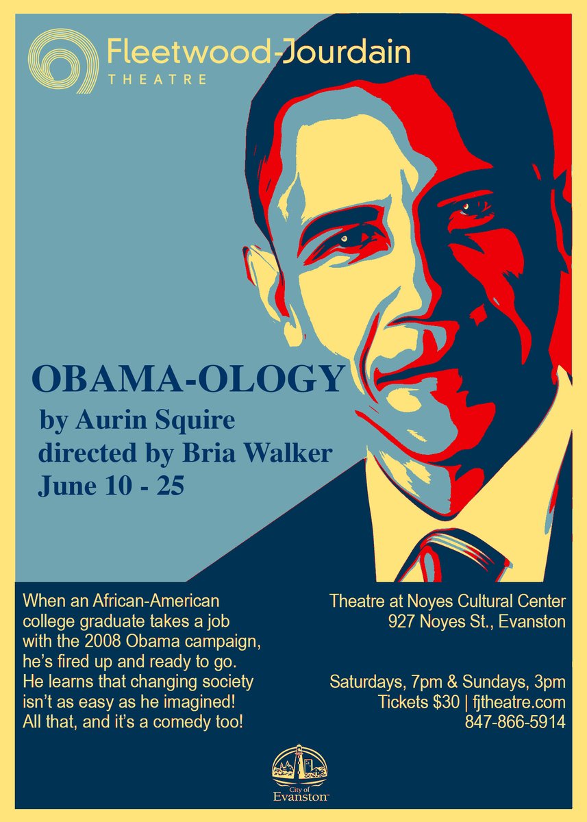 FJTheatre's tweet photo. Our first show OBAMA-OLOGY opens on June 10! Check out the FB event and get your tickets today! https://t.co/duJgOIBmAP

#cityofevanston #fjt #obamaology #aurinsquire #summertime #comedy #blacktheatre #theatre https://t.co/RWcvMwU83V