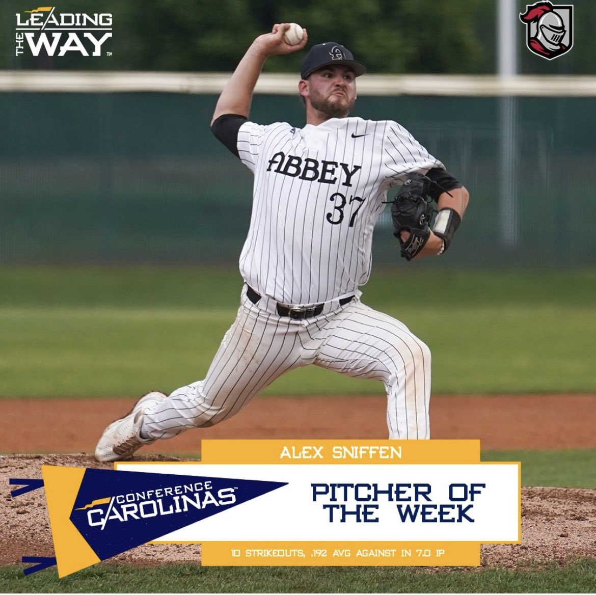 Congratulations to Alex Sniffen on receiving Pitcher of the Week Honors 🚩