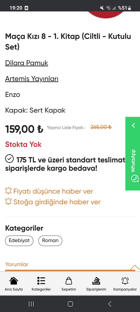 Çok güzel  o kadar bekle et elde olan sıfır stok.bitmis böyle iş mi olur ne kadar zamandır kitabi bekliyoruz sinirli sayı olması haksızlıktı tam bi hayal kırıklığı #macakızı8