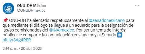 Designaciones tweet media