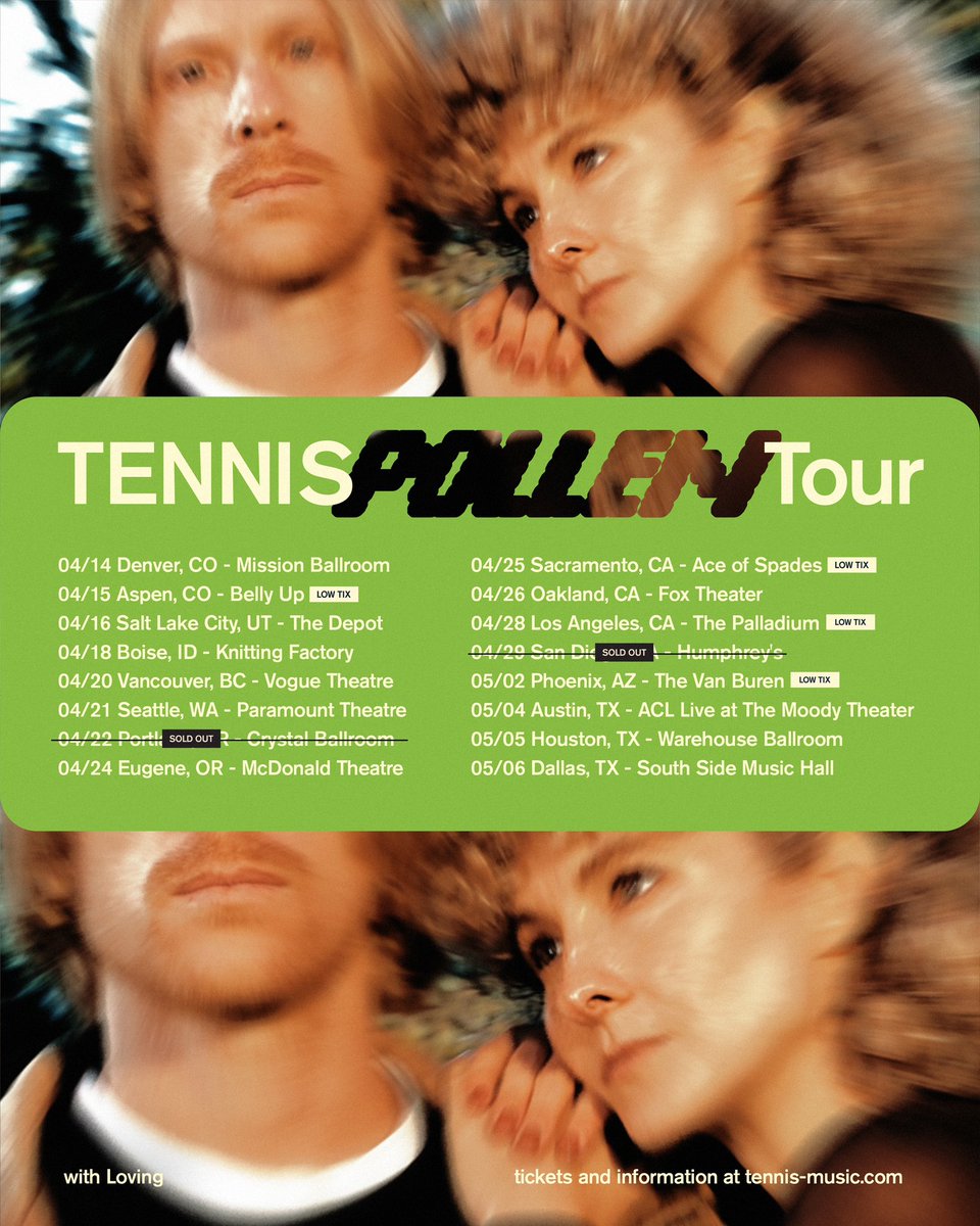 The Pollen Tour is in full bloom 🌸 tennis-music.com artwork by @lucaventer