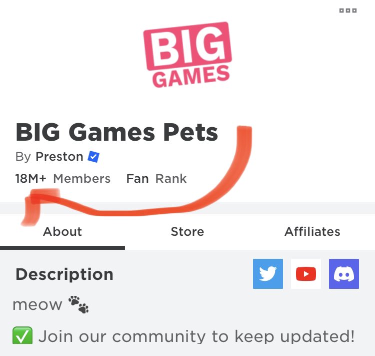 Sagar Deo on Twitter "This is the size of the group in roblox for the