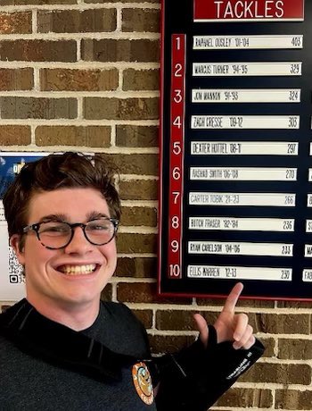 FWB_FB's tweet photo. We wanted to make sure we gave a shout out and congratulations to FWBHS Senior football Linebacker Carter Tobik @CTobik for being the 7th All Time Tackler in Viking football history!  Way to go Carter. #VAKA #GRIT https://t.co/H8YCnp8zYJ