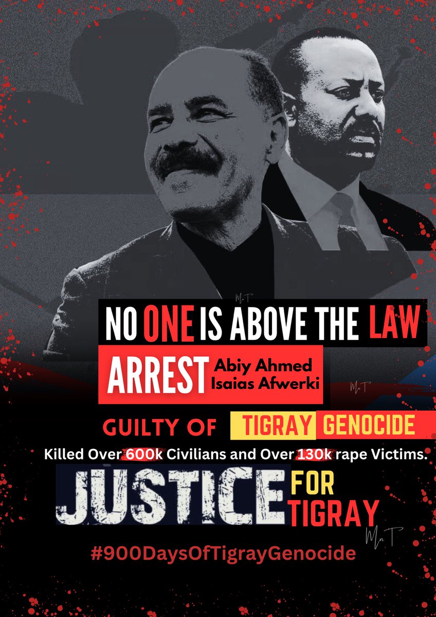 SJyX8V4DX37Ohe0's tweet photo. Chief of genocidal war on #Tigray, #Isaias have repeatedly violated the core tenets of Int’l human rights law. Why is the @IntlCrimCourt allowing these two to be continue for #900Days ⁉️ @EUCouncil @POTUS @UN @RishiSunak @UN_HRC #Justice4Tigray #900DaysOfTigrayGenocide https://t.co/HpGV6YECm3