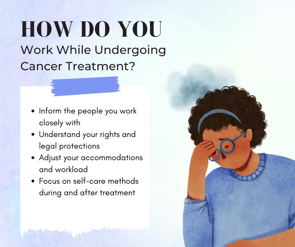 ALifeFund's tweet photo. Dealing with cancer treatment in addition to the stressors of work can be extremely overwhelming. In our latest blog, we’ve compiled a list of tips and FAQ’s on how to navigate work while undergoing treatment: https://t.co/4EiX04qnBH

#CancerCare #PatientSupport #CancerResources https://t.co/gOTkqQjHcg