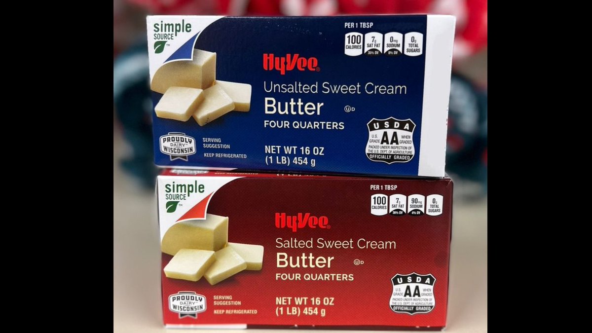 OStreetHyVee's tweet photo. 🧈 One of your Daily Deals today is Hy-Vee butter, 16 oz. just $2.99, limit 2.

Offer valid, Tuesday, April 25, 2023, only. While supplies last. See store for details. https://t.co/zbDyYXhruC