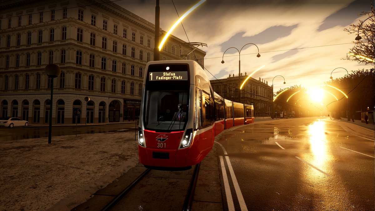 PlayStationDE's tweet photo. Happy Launch Day, #TramSim! 🚋🥳🚊 @viewapp_gaming 

Macht jetzt eine Straßenbahnrundfahrt auf eurer #PS5 oder #PS4. 👉 https://t.co/UOrUI2uBae https://t.co/6574CLWUiz