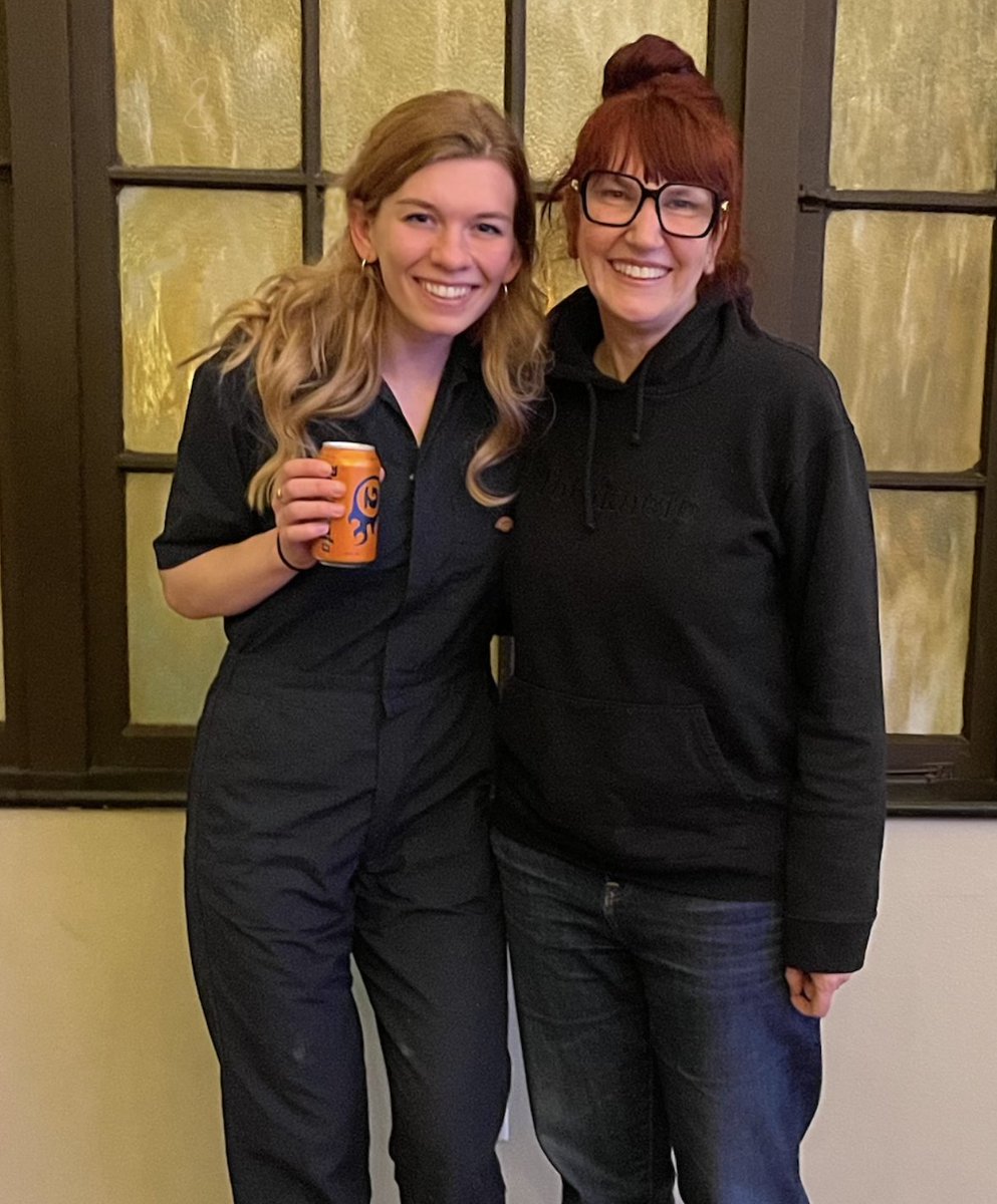 I have long been obsessed with the woman who, in 1992, tricked the <a href="/nytimes/">The New York Times</a> into publishing the fake slang she made up. I finally met her!!! 
Here's Megan Jasper (now the CEO of <a href="/subpop/">Sub Pop Records</a>!!?) and me swingin on the flippity-flop getting a bloated big bag of bloatation!!!!!!