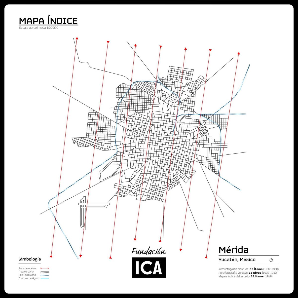 ICAMexico's tweet image. ¿Sabías que el Fondo Aerofotográfico del Acervo Histórico de Fundación ICA reúne 53 fotografías oblicuas, 22 obras verticales y 14 mapas referentes al estado de Yucatán? Consulta las colecciones digitalizadas en #CODIFICA #AcervoHistórico fundacion-ica.org.mx/colecciones_di…