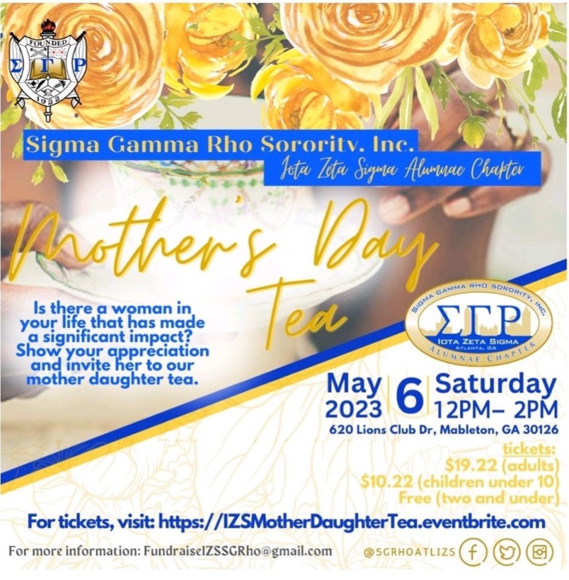 SGRhoAtlIZS's tweet photo. Grab the lady or ladies whoโve been influential in your life and join us for tea on May 6th! Register today at https://t.co/dTNSR91QvU.
๐๐
#GreaterWomenGreaterWorld
#IconicIZS https://t.co/p86JhISoGt