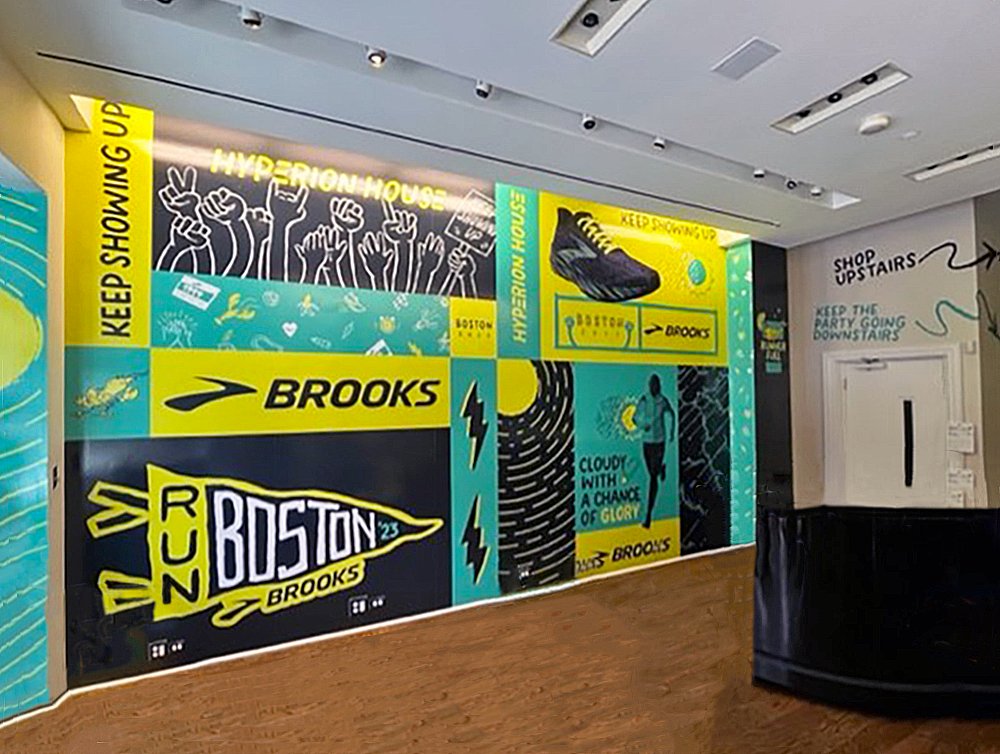 _supergraphics's tweet image. Last Monday was the 127th Boston Marathon and we were happy to produce and install graphics for the Brooks Running popup! 🏃🏽‍♀️🏃🏻‍♂️🏅

#SuperGraphics #Seattle #RetailGraphics #GraphicInstallation #EventGraphics #WallGraphics #WindowGraphics #bostonmarathon