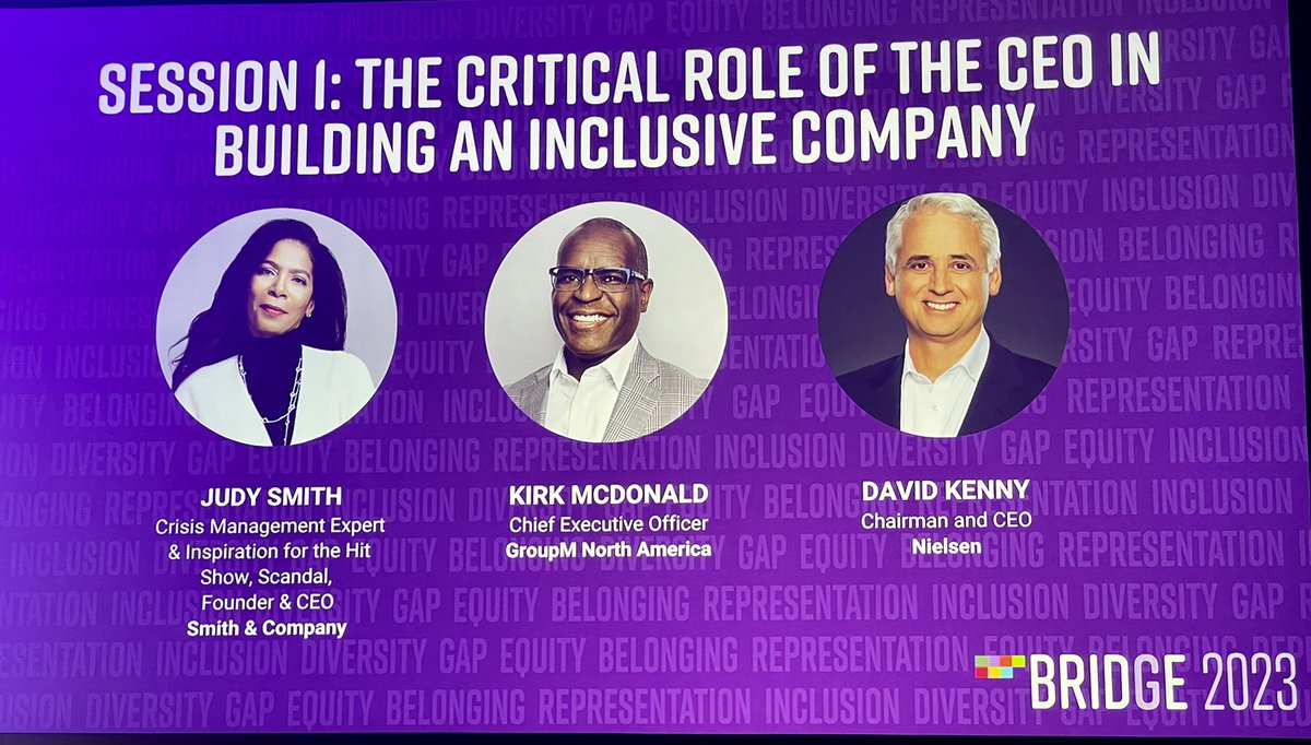 “DE&amp;I has it backwards, don’t start with measurement, start with shifting culture. Focus on inclusion.

Culture will never be where it should be from a diversity perspective because the opportunity is constantly evolving” Kirk McDonald, CEO, GroupM NA

#WeAreBridge #Bridge2023