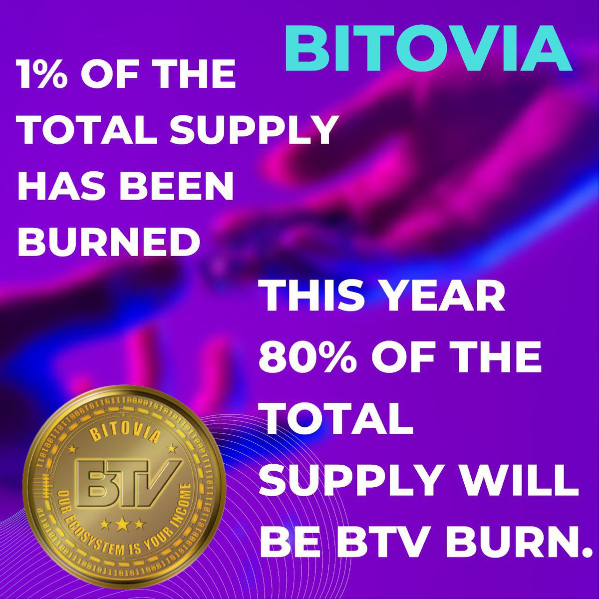 bitoviaoffical's tweet photo. Dear Community Today 1% of total supply  Burn🔥🔥#BITOVIA #BTV #Binance                                           #BNB  #BSCGems #GEM #1000xgem #btc  #BullRun #AirdropAlert #airdrop #burn #earncrypto #BabyDogeArmy #PEPE  #FlokiArmy #Flokilisting https://t.co/SCNJXQLLKh