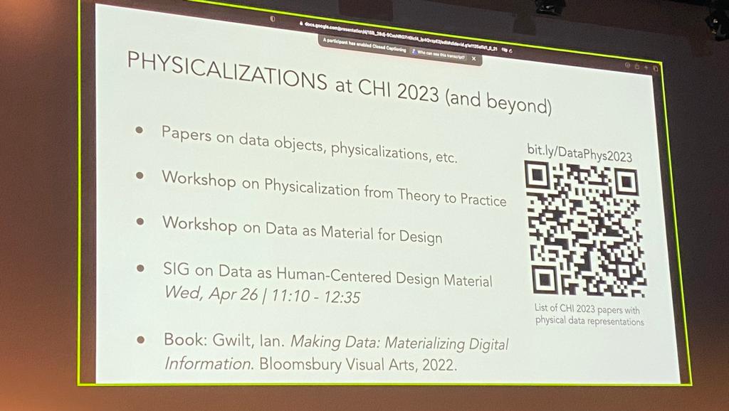It was amazing to meet @tillnm and @cybunk, two of the editors of one of my favourite books @makingwithdata and three contributors @Kim_Sauve @al_ice_t @moritz_stefaner all in one day at #CHI2023.