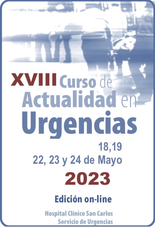 UrgClinico's tweet photo. Volvemos de nuevo con  el XVIII CURSO DE ACTUALIDAD EN URGENCIAS #cursourgencias2023 esta vez con dos dias PRESENCIALES!!!  Y tres dias online.  No te quedes sin plazas !!! Inscripciones aquí --> https://t.co/tD1nFas9M5 
No te lo pierdas 👍  @SEMES_ @SEMESMadrid https://t.co/dKoPGOBEiM