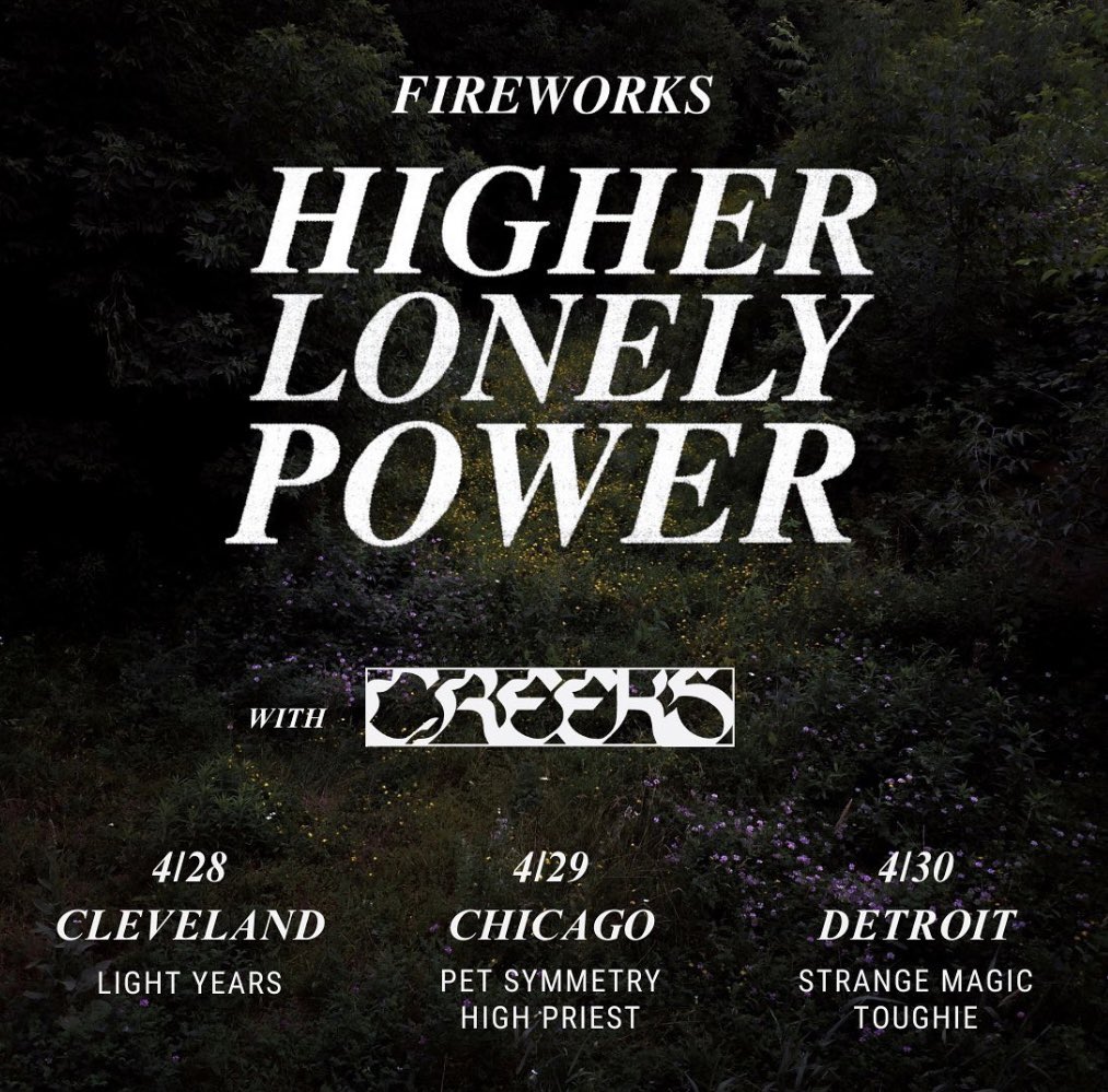 Starts Friday. 
Higherlonelypower.com/shows