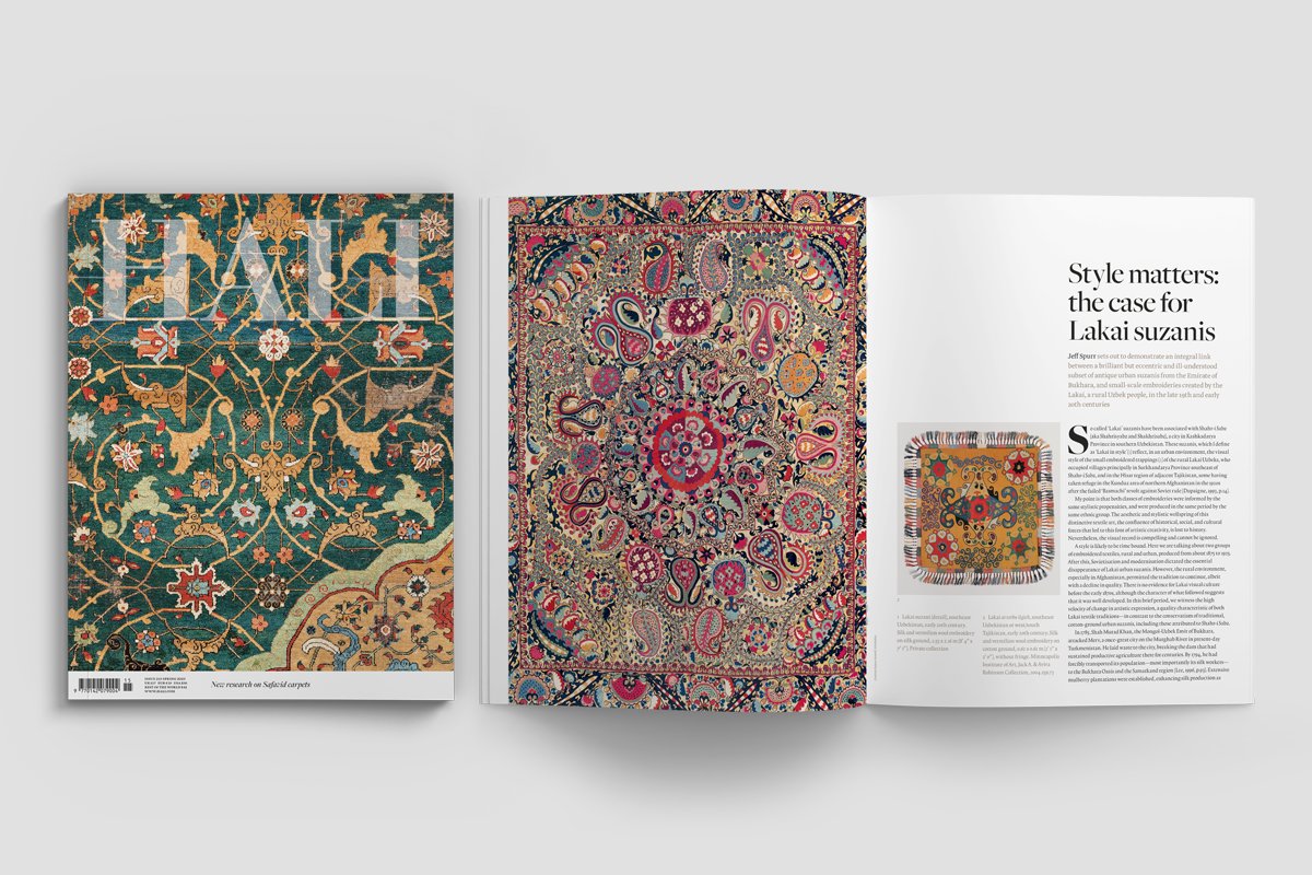 HALI 215 is available now!
shop.hali.com/issue/HALI215/…

#antiquecarpets #antiquetextiles #antiqueweavings #safavidcarpets #lakai #embroidery #javanesebatik #baluchweavings #ikat #halimagazine
