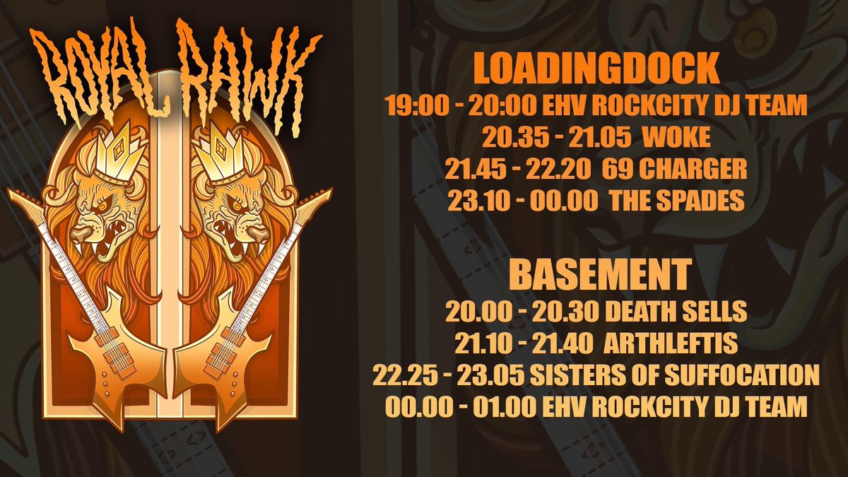Morgenavond Koningsnacht! 

ROYAL RAWK <a href="/dynamo_ehv/">Dynamo Eindhoven</a> 

m.facebook.com/events/7498253…