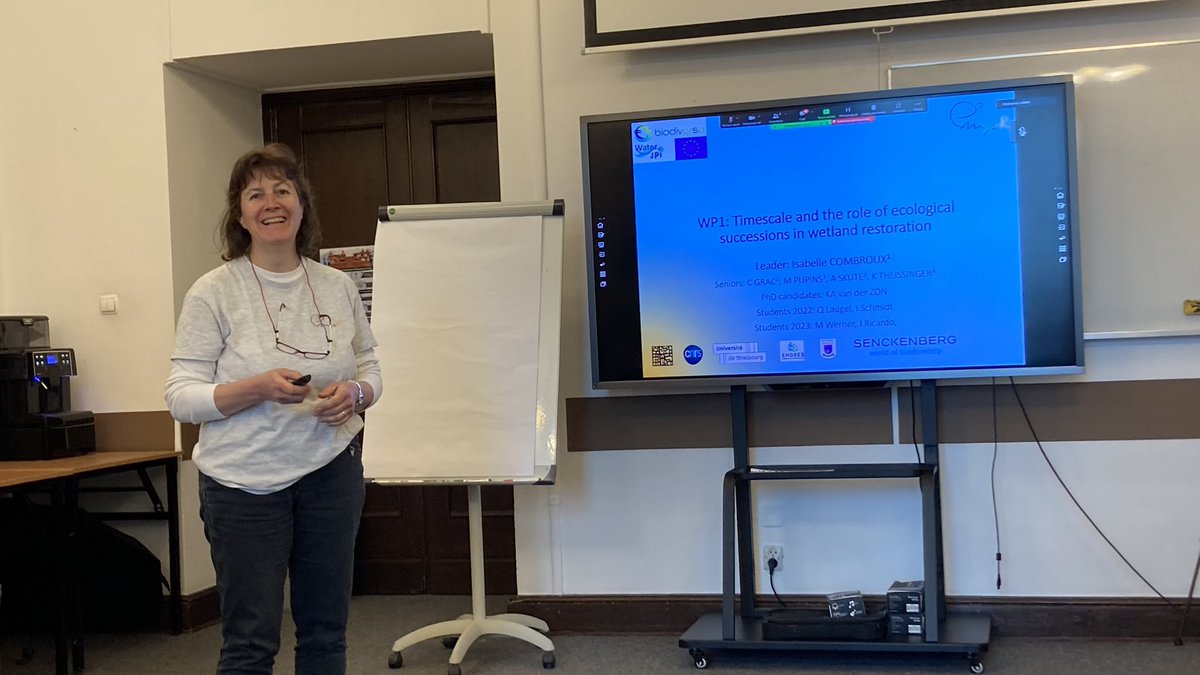 ProjectEmysR's tweet image. Corinne Grac presenting first year achievements of WP1 « #Timescale and the role of #ecological #successions in #wetland #restoration » involving @geobiodiversity @LOEWE_TBG @KTheissinger #Daugavpils university and #CNRS #Strasbourg labs
