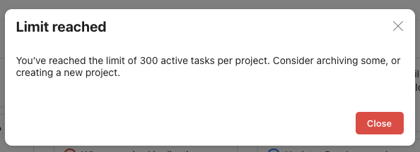 timbald's tweet photo. @todoist Oh my.  Is This STILL not fixed? Using Todoist as paid customer, in professional context. Who decided 300? It's not even a binary boundary. Feels very arbitrary. Todoist, please fix this ASAP. I look forward to hearing from you. https://t.co/NIs8dmwT6y