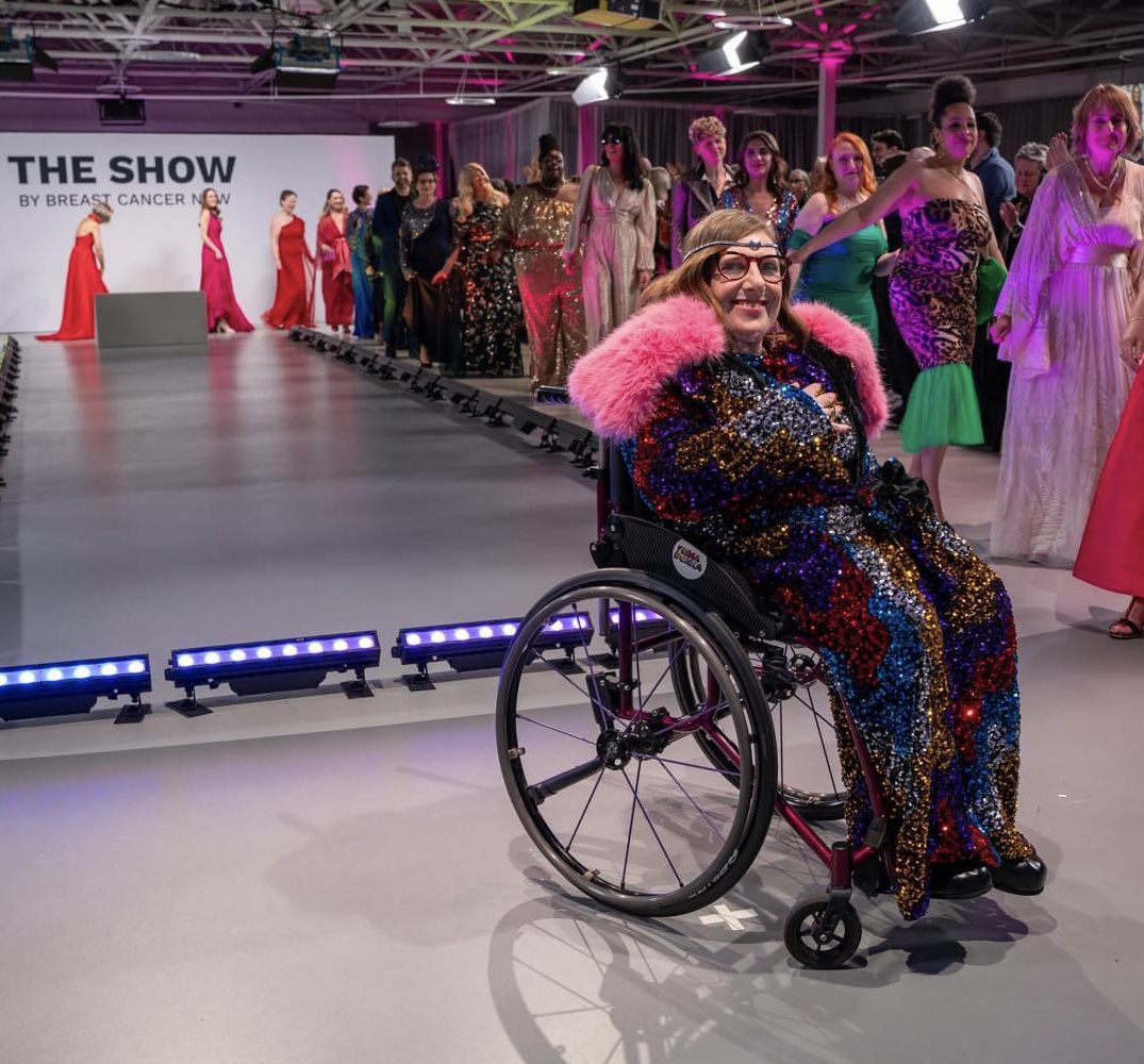 I was proud to wear @JayLeyCo & @tattydevine accessories for #TheShow @BreastCancerNow #InclusiveFashion #DisabledModels #BreastCancer