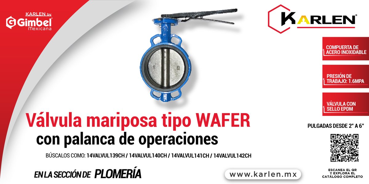 KarlenTools's tweet photo. https://t.co/tBsWT9koEJ
#karlenmx #gimbelmexicana #valvula #valvulas #valvulasindustriales #valvulatipowafer #valvulamariposa #ferreteria #PLOMERIA https://t.co/6v1T5ihnh3
